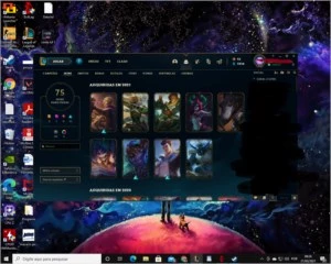CONTA LEAGUE OF LEGENDS LV 214 + 75 SKINS LOL