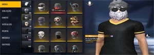CONTA FREE FIRE 2 ANGELICAL AZUL E VERMELHA BARBA E VARIAS S