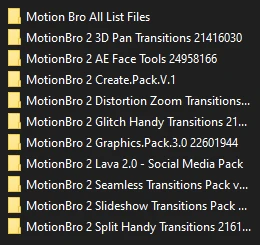 Motion Bro Packs! - Outros