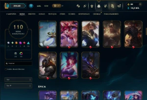 Prata 2 com TODOS os Champs e 110 Skins ( ADC / SUP ) - League of Legends LOL