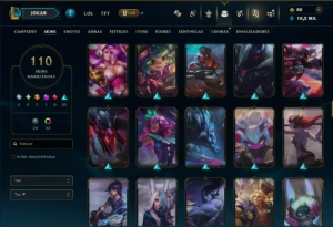 Prata 2 com TODOS os Champs e 110 Skins ( ADC / SUP ) - League of Legends LOL
