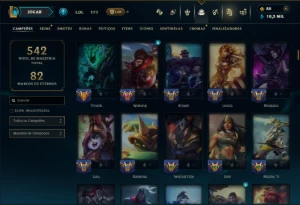 Prata 2 com TODOS os Champs e 110 Skins ( ADC / SUP ) - League of Legends LOL