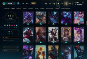 Prata 2 com TODOS os Champs e 110 Skins ( ADC / SUP ) - League of Legends LOL