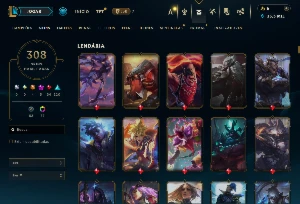 Conta LOL + Valorante (Lol 308 Skins+ faca champions) - League of Legends