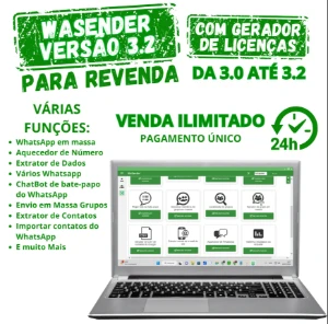 Wasender Envio Em Massa + Chatbot 2024 Vitalicio - Softwares e Licenças