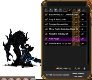 Conta 2010 c/ quase 3k de itens, member e todos os hard farm - Adventure Quest World AQW