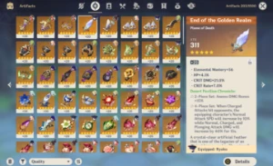 Ar55 Raiden+Jade Yelan+Harpa Wanderer Cyno Nilou+5 Armas T5✨ - Genshin Impact