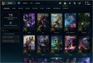 CONTA ANTIGA UNRANKED LVL 48 COM 9 SKINS - League of Legends LOL