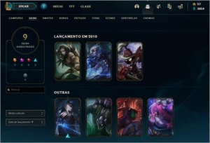 CONTA ANTIGA UNRANKED LVL 48 COM 9 SKINS - League of Legends LOL