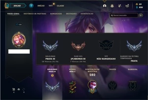 Conta prata 3 com 90 Champs e 44 Skins - League of Legends LOL
