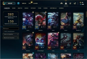 Conta prata 3 com 90 Champs e 44 Skins - League of Legends LOL