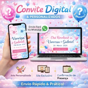 Convite Digital Personalizado + Site de Confirmação de Prese - Outros