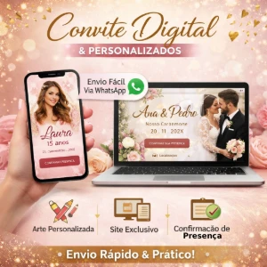 Convite Digital Personalizado + Site de Confirmação de Prese - Outros