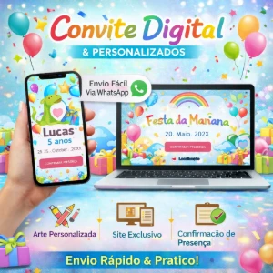 Convite Digital Personalizado + Site de Confirmação de Prese - Outros