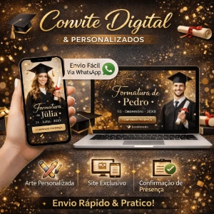 Convite Digital Personalizado + Site de Confirmação de Prese - Outros