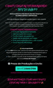 Convite Digital Personalizado + Site de Confirmação de Prese - Outros