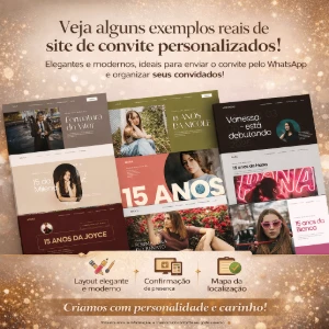Convite Digital Personalizado + Site de Confirmação de Prese - Outros