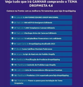 Tema Dropmeta 4.6 + 1500 Fornecedores Dropshipping - Outros