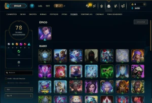 Prata 2 com 150 Champs e 19 Skins - League of Legends LOL
