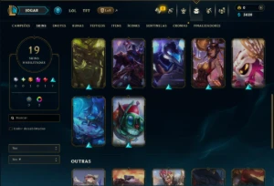 Prata 2 com 150 Champs e 19 Skins - League of Legends LOL