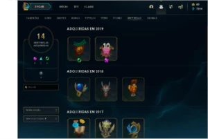 Conta League of Legends, todos os Champs, 115 skins LOL