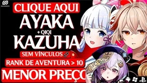 🌟Genshin Impact conta com ayaka+kazuha+qiqi AR10 🌟