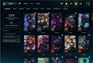 Conta ferro 1 com 78 Champs e 51 Skins + 110 Espolios - League of Legends LOL