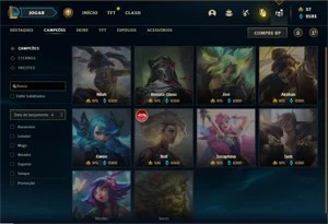 Conta diamante 4 com 155 Champs e 167 Skins + 7 Vitoriosas - League of Legends LOL