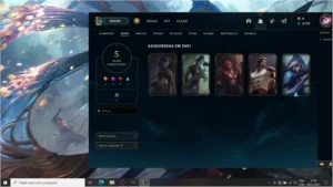 Conta Unranked nível 34 com várias skins boas + Conta bônus - League of Legends LOL