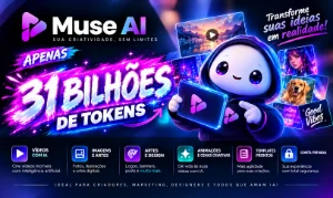 Muse Ai  - 1 Bilhão A 31 Bilhões De Tokens - Entrega Em 30M - Assinaturas e Premium