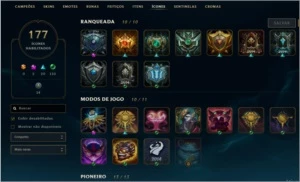 Conta LoL Plat 3/Todos os campeões/126 skins/ lvl 100 - League of Legends