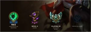 Conta LoL Plat 3/Todos os campeões/126 skins/ lvl 100 - League of Legends