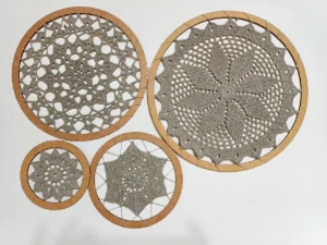 Painel de 4 Mandalas em Crochê - Artesanato e Personalizados