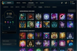 conta league of legends diamante 3 faltam 6 champs 92 skins LOL