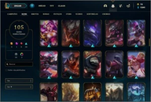 Conta plat 2 com TODOS os champs e 105 skins  MAIN ADC / MID - League of Legends LOL