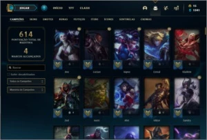 Conta plat 2 com TODOS os champs e 105 skins  MAIN ADC / MID - League of Legends LOL