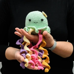 Polvo de Tentáculos Coloridos em Amigurumi - Artesanato e Personalizados