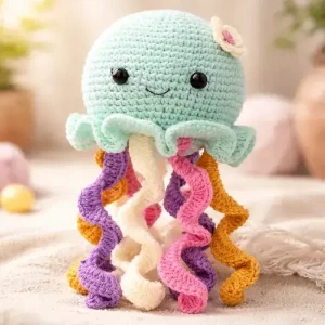 Polvo de Tentáculos Coloridos em Amigurumi - Artesanato e Personalizados