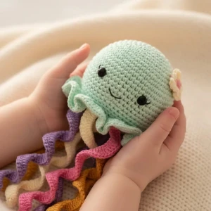 Polvo de Tentáculos Coloridos em Amigurumi - Artesanato e Personalizados