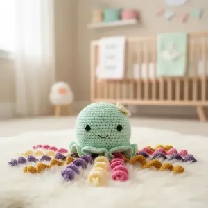 Polvo de Tentáculos Coloridos em Amigurumi - Artesanato e Personalizados