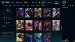 Conta lvl 118 3k de RP + 103 skins (Elo esmeralda 4) - League of Legends LOL