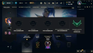 Conta lvl 118 3k de RP + 103 skins (Elo esmeralda 4) - League of Legends LOL