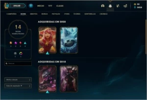Conta prata 3 com 14 skins e 34 champs - League of Legends LOL