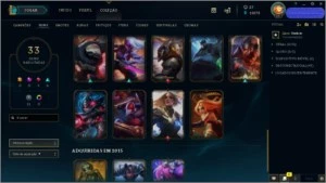 ACC LOL Nvl 38 Unranked Com 33 Skins 62 Campeões e 10K EA - League of Legends