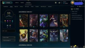 ACC LOL Nvl 38 Unranked Com 33 Skins 62 Campeões e 10K EA - League of Legends