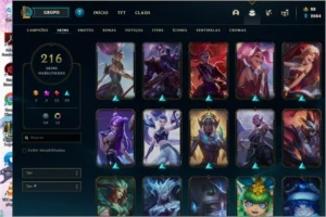 Conta Lol level 232 com 216 Skins +25 pontos de prestígio - League of Legends