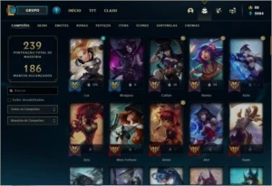 Conta Lol level 232 com 216 Skins +25 pontos de prestígio - League of Legends