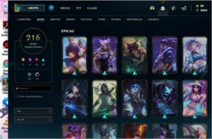 Conta Lol level 232 com 216 Skins +25 pontos de prestígio - League of Legends