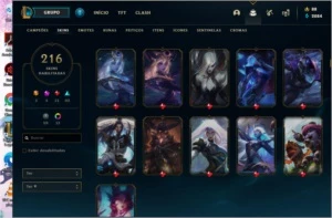 Conta Lol level 232 com 216 Skins +25 pontos de prestígio - League of Legends