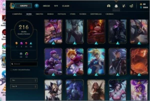 Conta Lol level 232 com 216 Skins +25 pontos de prestígio - League of Legends